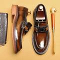 Business Casual Loafers Horsebit Buckle British Style