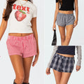 Women's Shorts Loose Plaid Beach Pants Home Wear