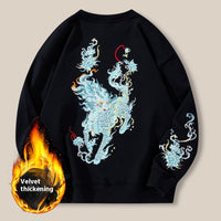 Cotton Loose Embroidery Plus Size Men's New Hoodie