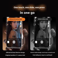 Phone Case Camera Smart AI Button Transparent Magnetic Protective Case