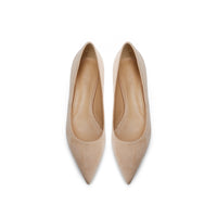 Women's Pointed Toe Fine Gold Suede High Heels