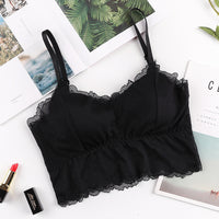 Ice Silk Thread Wrapped Chest Bottoming Underwear With Chest Pad Tube Top