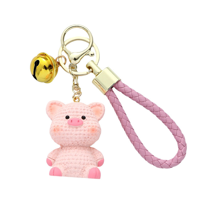 Resin Wool Animal Car Key Ring Cute Pendant