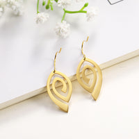 Women's Simple Stainless Steel Vortex Pattern Earrings