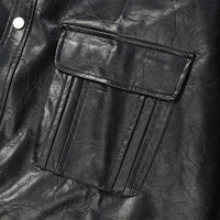 Turtle Crack Motorcycle Leather Outer Loose Leisure
