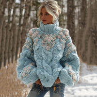 3D-printed Loose-fitting Turtleneck Sweater