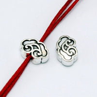 Ancient Silver Auspicious Cloud Back Cloud Beads Small Tassel