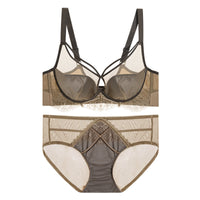 Women's Crystal Glasses Silk Thousand-hole Thin Cup Bra