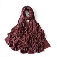 35 Colors Malaysia Pure Color Modal Curling Mercerized Cotton Scarf