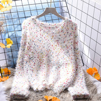 Versatile Long Sleeve Loose Color Pullover