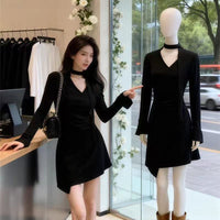 High-End V-Neck AutumnWinter Dress