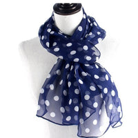 Polka Dot Scarf Bright Red Scarf Polka Dot Thin Chiffon Sunscreen Shawl