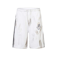 Badge Embroidered Waste Soil Style Casual Shorts