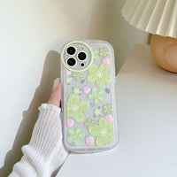 Oil Painting Strawberry Flower Silicone Mobile Phone Case