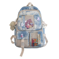 New Backpack High School Simple Forest Nylon Student Schoolbag
