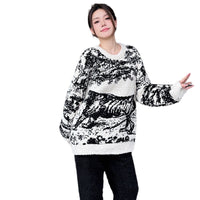 Half Velvet Ink Jungle Pajamas Women's Loose