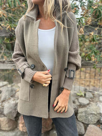 European And American Knitted Double-faced Woolen Goods Mid-length Coat