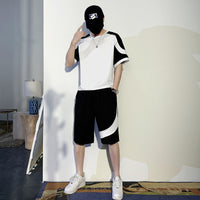 Men's Korean-style Fashion Short Sleeve Casual Suit