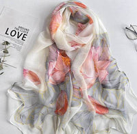 Summer Sunscreen Scarf Beach Scarf Wholesale Long Women's Soft Plum Blossom Ladies Decoration Thin Scarf Scarf