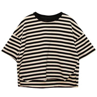 Summer Children Korean Striped Loose T-shirt