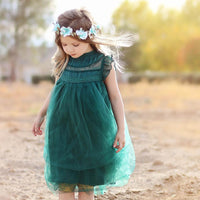Girls' dresses, children's western style flying sleeves