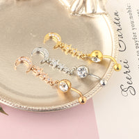 Korean Version Of Star And Moon Titanium Steel Umbilical Nail