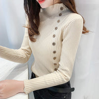 Autumn And Winter New Half Turtleneck Pullover Long Sleeve Slim Fit Sweater