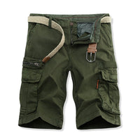 Overalls Men's Foreign Trade Wholesale New Casual Pants Men's Solid Color Multi-pocket Plus Size Fifth Pants