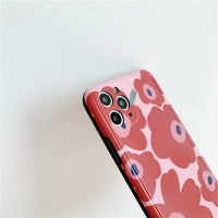Compatible with Apple, Retro red flower phone case for iPhone12ProMax/8plus