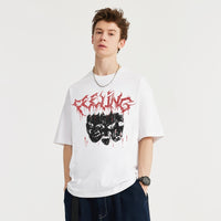 INF Men's Clothing Emotional Face Gothic Print T-shirt