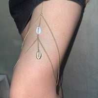Female Shell Tassel Double Layer Thigh Chain Body Ornament