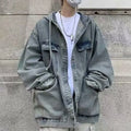 Autumn High-grade Pu Handsome Denim Coat For Men And Women