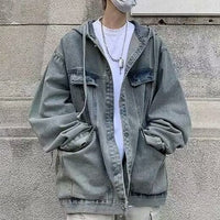 Autumn High-grade Pu Handsome Denim Coat For Men And Women