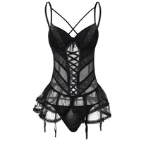Lace suspender nightdress