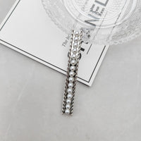 Cold Style Pearl Full Diamond Spring Clip High-grade Chain Elegant Hair Accessories