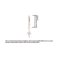 Lightning Earrings Men's Zircon Hip Hop Versatile High-grade Earrings