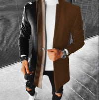 Fashion Stand Collar Top Mid Length Coat