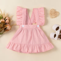 Flower Printed Short Sleeved Top With Straps Skirt Headwear Three Piece Set