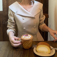 Korean-style Elegant Waist-cinching Figure-flattering Double-breasted Blazer