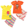 Girls' Embroidered Short Sleeve Children's Suit Short Sleeve