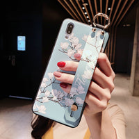 Compatible with Apple , Three-dimensional Embossed TPU Retro Style Wristband Mobile Phone Anti-fall Protective Shell