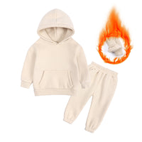 European And American Fleece Sweater Suit Middle And Big Children