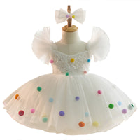 White Girl Super Fairy Puffy Gauze Princess Dress