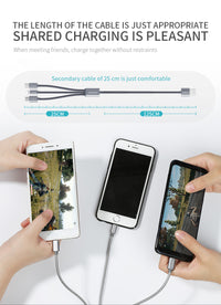 ROMOSS1.5m one drag three data cable