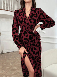 New Satin Leopard-print Dress