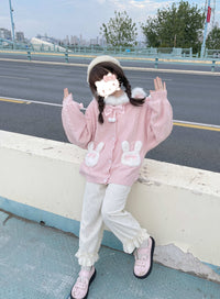 Loose Bat Sleeve Soft Girl Sweater Coat