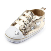 Bright leather love soft bottom toddler shoes