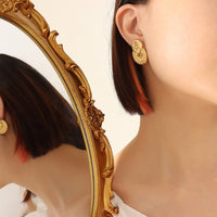 Retro-style, Uniquely Designed Embossed Earrings