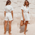 Single breasted high waist jumpsuit