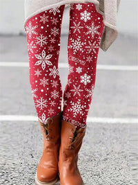 Christmas Leggings European And American Elastic Women